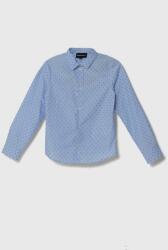 Emporio Armani gyerek ing pamutból - kék 142 - answear - 52 990 Ft