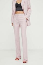 Marella nadrág női, rózsaszín, magas derekú egyenes - rózsaszín 40 - answear - 65 990 Ft