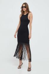 Bardot ruha fekete, mini, testhezálló - fekete L - answear - 34 990 Ft