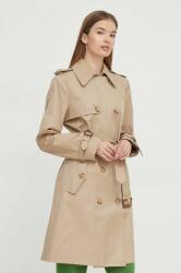 Ralph Lauren kabát női, bézs, átmeneti, kétsoros gombolású - bézs L - answear - 129 990 Ft