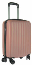VANKO 44 cm magas rozgold színű 4 dupla kerekű műanyag bőrönd Vanko (L-09 pink gold-18)
