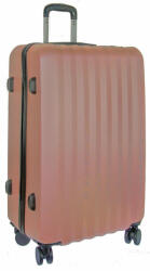 VANKO 69 cm magas rozgold színű 4 dupla kerekű műanyag Bőrönd Vanko (L-09 pink gold-28)