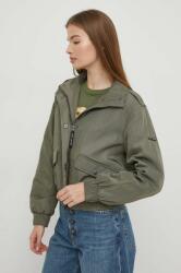 Pepe Jeans rövid kabát női, zöld, átmeneti - zöld M - answear - 50 990 Ft