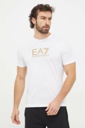 EA7 Emporio Armani pamut póló fehér, férfi, nyomott mintás - fehér L - answear - 24 990 Ft