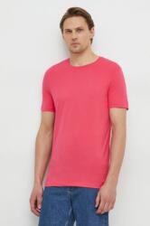 United Colors of Benetton pamut póló rózsaszín, férfi, sima - rózsaszín L - answear - 6 690 Ft