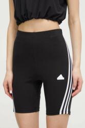 adidas rövidnadrág női, fekete, nyomott mintás, magas derekú, IP1569 - fekete S