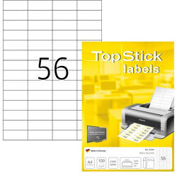 Topstick Etikett címke Topstick 52.5x21.2 mm szegély nélküli 100 ív 5600 db/doboz (8700)