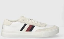 Tommy Hilfiger bőr sportcipő TH CUPSET RWB LTH fehér, FM0FM04975 - fehér Férfi 41