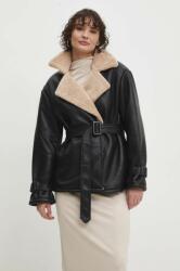 Answear Lab rövid kabát női, fekete, átmeneti, oversize - fekete M - answear - 23 985 Ft