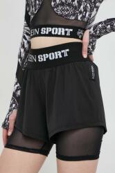 Plein Sport rövidnadrág női, fekete, nyomott mintás, magas derekú - fekete XS - answear - 35 990 Ft