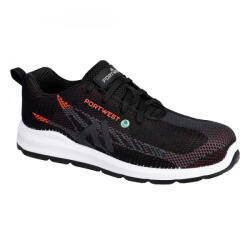 Portwest FX2 Eco Fly Composite Trainer S1PS SR FO (fekete 45) (FC06BKD45)