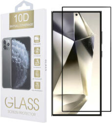  Samsung Galaxy S24 Ultra 5G üvegfólia, tempered glass, előlapi, 10D, edzett, hajlított, fekete kerettel