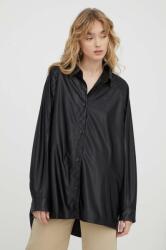 Adidas ing női, galléros, fekete, relaxed, IT9414 - fekete L