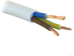  MT 3x1.5mm2 PVC szigetelt hajlékony sodrott réz kábel fehér H05VV-F - 3bnetwork - 330 Ft