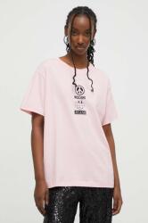 Moschino Jeans pamut póló női, rózsaszín - rózsaszín M - answear - 43 990 Ft