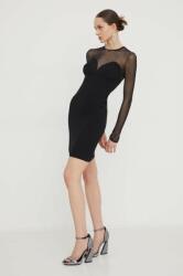 HUGO BOSS ruha fekete, mini, testhezálló - fekete M - answear - 71 990 Ft
