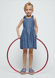 Mayoral gyerek vászonruha mini, harang alakú - kék 128