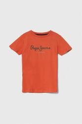 Pepe Jeans gyerek pamut póló PJL BJ narancssárga, nyomott mintás - narancssárga 116