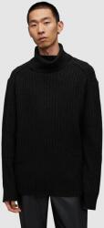 AllSaints gyapjú pulóver VARID meleg, fekete, garbónyakú - fekete L