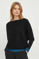 Benetton pulóver könnyű, női, fekete - fekete L