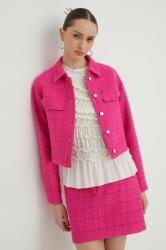Hugo rövid kabát női, rózsaszín, átmeneti, oversize - rózsaszín 38