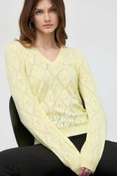 TWINSET pulóver kasmír keverékből könnyű, sárga - sárga XS