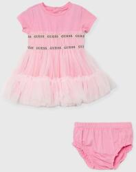 Guess baba ruha rózsaszín, mini, harang alakú - rózsaszín 55-62 - answear - 19 990 Ft