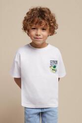 MAYORAL gyerek pamut póló fehér, nyomott mintás - fehér 98 - answear - 6 590 Ft