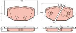 TRW set placute frana, frana disc TRW GDB2372 - centralcar