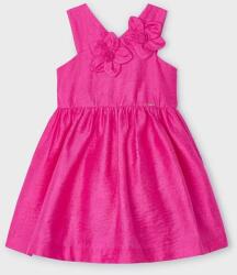 Mayoral gyerek ruha vászonkeverékből rózsaszín, mini, harang alakú - rózsaszín 128 - answear - 20 990 Ft