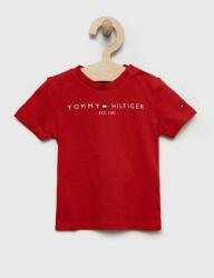 Tommy Hilfiger gyerek pamut póló piros, nyomott mintás - piros 74 - answear - 11 690 Ft