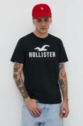 Hollister Co Hollister Co. pamut póló fekete, férfi, nyomott mintás - fekete XS - answear - 8 390 Ft