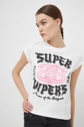 Superdry pamut póló női, bézs - bézs M - answear - 20 990 Ft