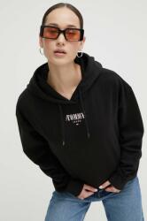 Tommy Hilfiger felső fekete, női, nyomott mintás, kapucnis - fekete XL - answear - 26 990 Ft
