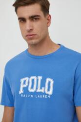 Ralph Lauren pamut póló férfi, nyomott mintás - kék M - answear - 25 990 Ft