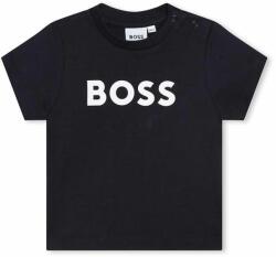 HUGO BOSS újszülött póló sötétkék, nyomott mintás - sötétkék 67