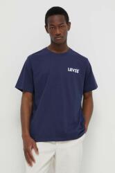 Levi's pamut póló sötétkék, férfi, nyomott mintás - sötétkék M - answear - 9 590 Ft