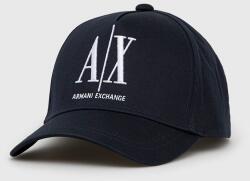 Armani Exchange pamut baseball sapka sötétkék, nyomott mintás - sötétkék Univerzális méret - answear - 17 190 Ft