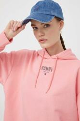 Tommy Hilfiger felső rózsaszín, női, nyomott mintás, kapucnis - rózsaszín XL - answear - 26 990 Ft