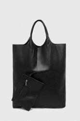 Answear Lab bőr táska fekete - fekete Univerzális méret - answear - 20 990 Ft