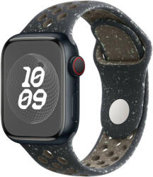iprofix Apple Watch szíj, (38/40/41/42mm(Series 10), Öko - lélegző sport szilikon szíj - éjfekete (OS-0543)