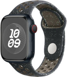iprofix Apple Watch szíj, 38/ 40/ 41 mm, Öko - lélegző sport szilikon szíj - éjfekete (OS-0543)