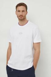 Paul&Shark pamut póló fehér, férfi, nyomott mintás, 24411055 - fehér XXL