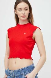 Tommy Jeans top női, piros - piros L - answear - 16 990 Ft