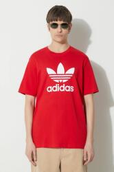 adidas Originals pamut póló Trefoil piros, férfi, nyomott mintás, IR8009 - piros L