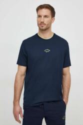Paul&Shark pamut póló sötétkék, férfi, nyomott mintás, 24411055 - sötétkék XXL