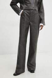 Answear Lab nadrág női, barna, magas derekú széles - barna M - answear - 13 785 Ft