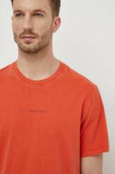 Pepe Jeans pamut póló Dave Tee narancssárga, férfi, nyomott mintás - narancssárga M