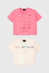 Giorgio Armani gyerek pamut póló 2 db rózsaszín - rózsaszín 142