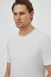 Sisley pamut póló szürke, férfi, sima - szürke S - answear - 6 890 Ft
